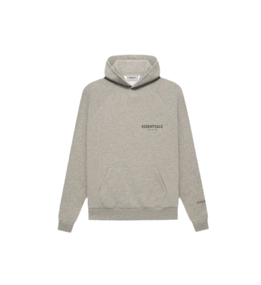 Fear of God Essentials Pullover Chest Logo Hoodie Dark Oatmeal