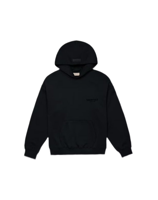 Fear of God Essentials Pullover Chest Logo Hoodie Black